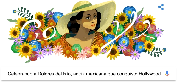 112 aniversario del nacimiento de dolores del r�o, actriz mexicana