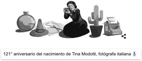 121� aniversario del nacimiento de tina modotti
