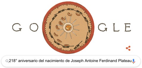218� aniversario del nacimiento al f�sico belga joseph antoine ferdinand plateau